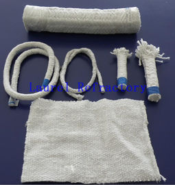 High Temperature Thermal Insulation Refractory Heat Resistant Ceramic Fibers Cloth / Tape / Twisted Rope