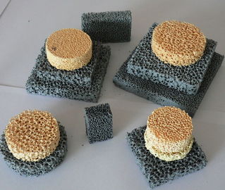 High Temperature Refractory Heat Resistant Zirconia Ceramic Foam Filter 0.4-0.5g/Cm3 Density Fit Steel Casting Industry