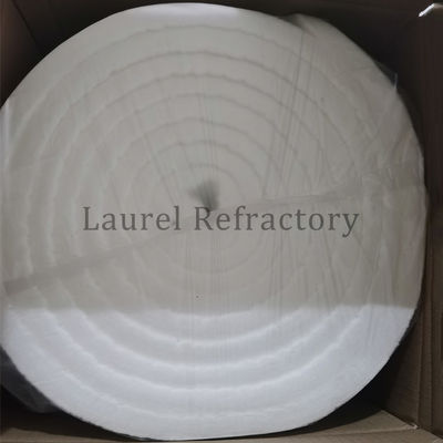 Pure White Fire Resistant Ceramic Fiber Refractory Blanket For Pipe Insulation Kiln