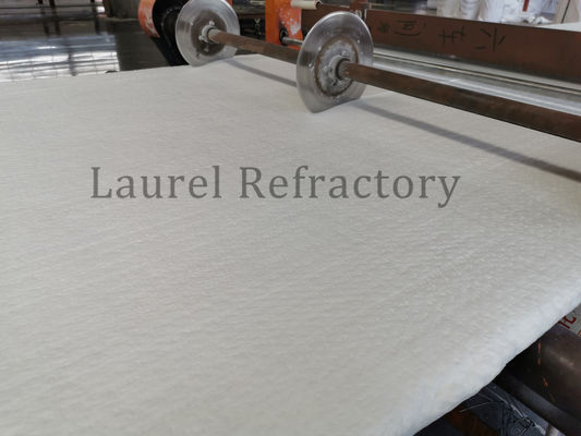 Pure White Fire Resistant Ceramic Fiber Refractory Blanket For Pipe Insulation Kiln